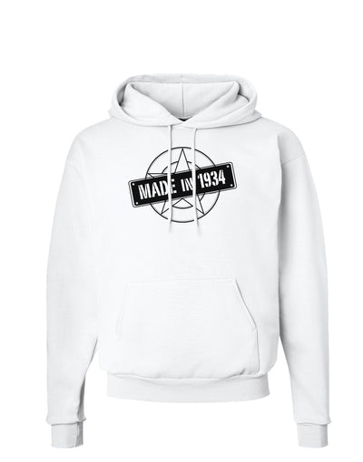 Made In Birth Year 1934 Hoodie Sweatshirt-Hoodie-TooLoud-White-Small-Davson Sales