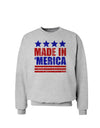 Made in Merica - Stars and Stripes Color Design Sweatshirt-Sweatshirts-TooLoud-AshGray-Small-Davson Sales