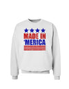 Made in Merica - Stars and Stripes Color Design Sweatshirt-Sweatshirts-TooLoud-White-Small-Davson Sales