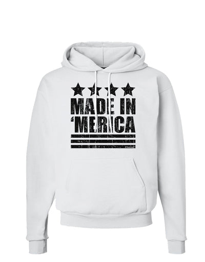 Made in Merica - Stars and Stripes Design Hoodie Sweatshirt-Hoodie-TooLoud-White-Small-Davson Sales