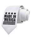 Made in Merica - Stars and Stripes Design Printed White Necktie