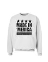 Made in Merica - Stars and Stripes Design Sweatshirt-Sweatshirts-TooLoud-White-Small-Davson Sales