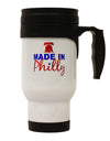 Made In Philly Stainless Steel 14oz Travel Mug-Travel Mugs-TooLoud-White-Davson Sales