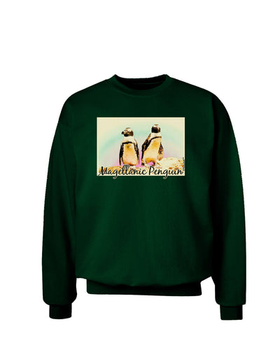 Magellanic Penguin Text Adult Dark Sweatshirt-Sweatshirts-TooLoud-Deep-Forest-Green-Small-Davson Sales