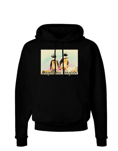 Magellanic Penguin Text Dark Hoodie Sweatshirt-Hoodie-TooLoud-Black-Small-Davson Sales