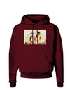 Magellanic Penguin Text Dark Hoodie Sweatshirt-Hoodie-TooLoud-Maroon-Small-Davson Sales