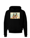 Magellanic Penguin Watercolor Dark Hoodie Sweatshirt-Hoodie-TooLoud-Black-Small-Davson Sales