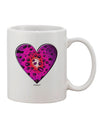 Magenta Printed 11 oz Coffee Mug - Expertly Crafted for Water Droplet Heart Enthusiasts by TooLoud-11 OZ Coffee Mug-TooLoud-White-Davson Sales