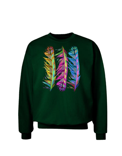 Magic Feathers Adult Dark Sweatshirt-Sweatshirts-TooLoud-Deep-Forest-Green-Small-Davson Sales