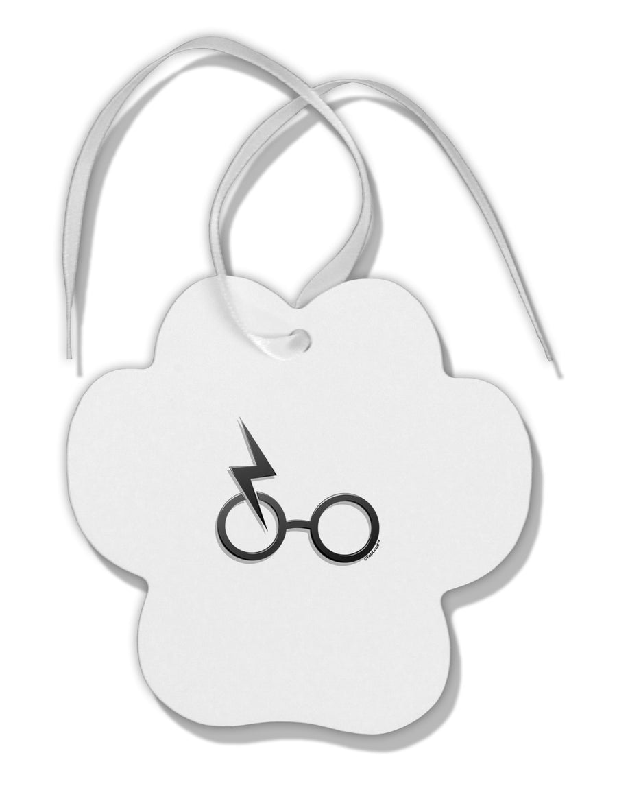 Magic Glasses Paw Print Shaped Ornament by TooLoud-Ornament-TooLoud-White-Davson Sales