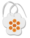 Magic Star Orbs Paw Print Shaped Ornament by TooLoud-Ornament-TooLoud-White-Davson Sales