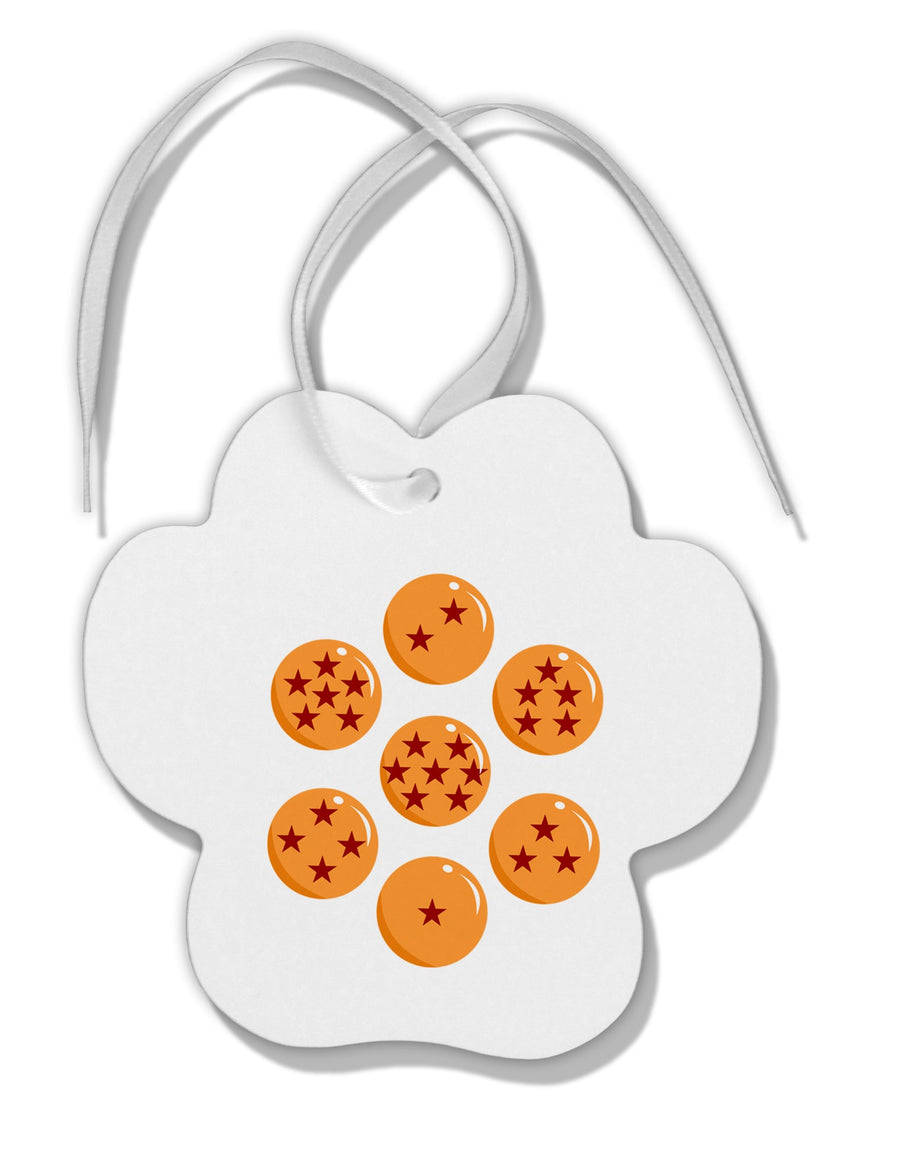 Magic Star Orbs Paw Print Shaped Ornament by TooLoud-Ornament-TooLoud-White-Davson Sales