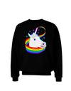 Magical Horn Rainbow Unicorn Adult Dark Sweatshirt-Sweatshirts-TooLoud-Black-Small-Davson Sales