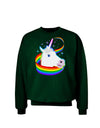 Magical Horn Rainbow Unicorn Adult Dark Sweatshirt-Sweatshirts-TooLoud-Deep-Forest-Green-Small-Davson Sales