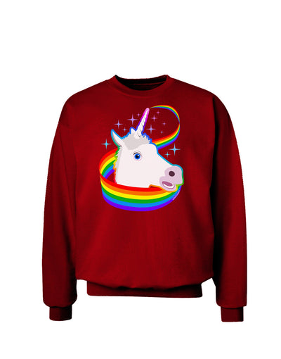 Magical Horn Rainbow Unicorn Adult Dark Sweatshirt-Sweatshirts-TooLoud-Deep-Red-Small-Davson Sales