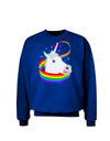 Magical Horn Rainbow Unicorn Adult Dark Sweatshirt-Sweatshirts-TooLoud-Deep-Royal-Blue-Small-Davson Sales