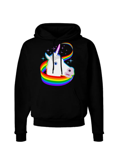 Magical Horn Rainbow Unicorn Dark Hoodie Sweatshirt-Hoodie-TooLoud-Black-Small-Davson Sales