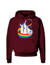 Magical Horn Rainbow Unicorn Dark Hoodie Sweatshirt-Hoodie-TooLoud-Maroon-Small-Davson Sales