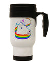 Magical Horn Rainbow Unicorn Stainless Steel 14oz Travel Mug-Travel Mugs-TooLoud-White-Davson Sales