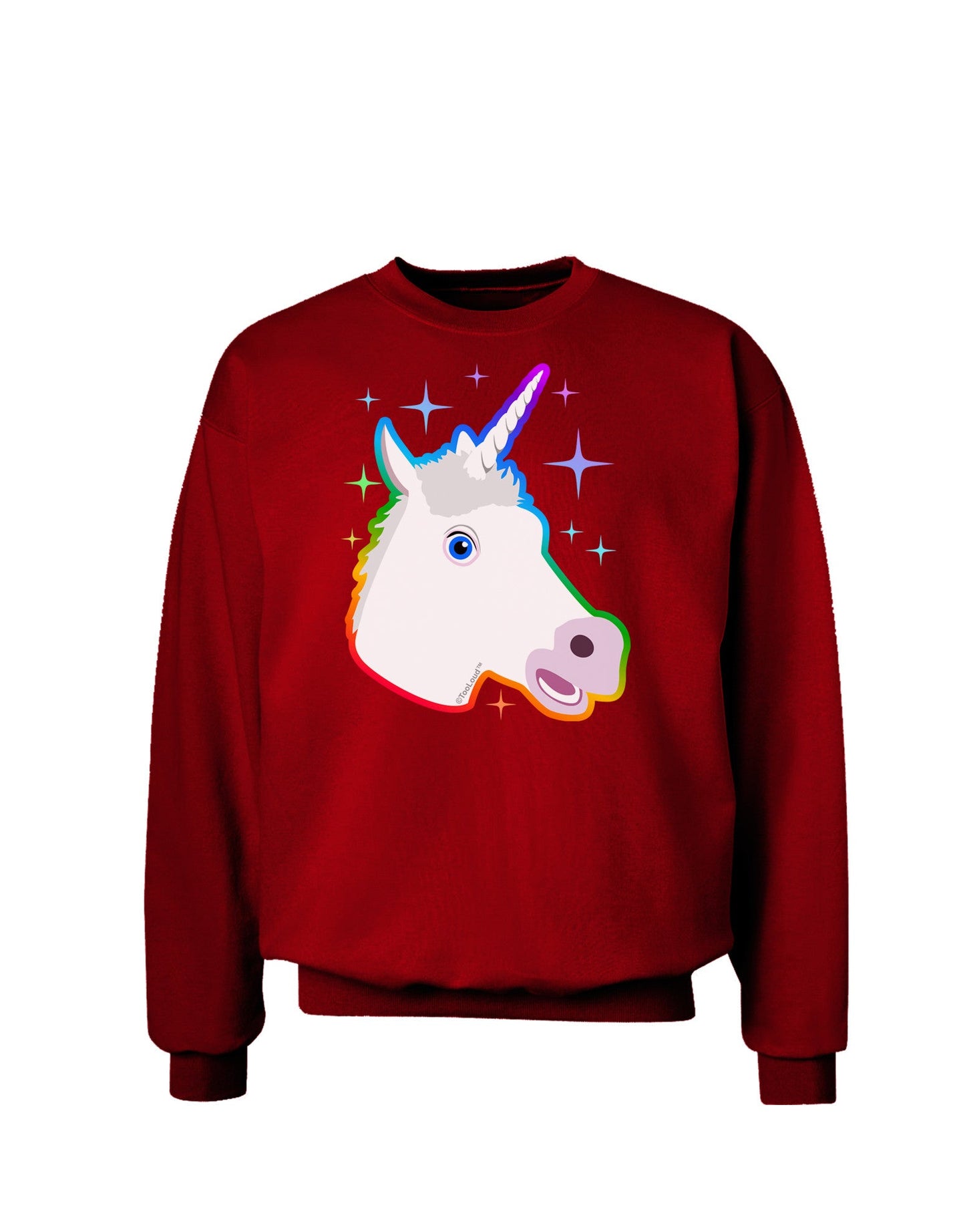 Magical Rainbow Sparkle Unicorn Adult Dark Sweatshirt-Sweatshirts-TooLoud-Deep-Red-Small-Davson Sales
