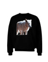 Magnificent Full White Wolf Adult Dark Sweatshirt-Sweatshirts-TooLoud-Black-Small-Davson Sales