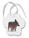 Magnificent Full White Wolf Paw Print Shaped Ornament-Ornament-TooLoud-White-Davson Sales