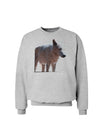 Magnificent Full White Wolf Sweatshirt-Sweatshirts-TooLoud-AshGray-Small-Davson Sales