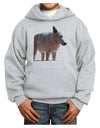 Magnificent Full White Wolf Youth Hoodie Pullover Sweatshirt-Youth Hoodie-TooLoud-Ash-XS-Davson Sales