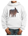 Magnificent Full White Wolf Youth Hoodie Pullover Sweatshirt-Youth Hoodie-TooLoud-White-XS-Davson Sales