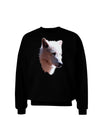 Magnificent White Wolf Head Adult Dark Sweatshirt-Sweatshirts-TooLoud-Black-Small-Davson Sales