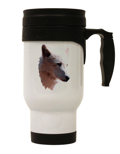 Magnificent White Wolf Head Stainless Steel 14oz Travel Mug-Travel Mugs-TooLoud-White-Davson Sales