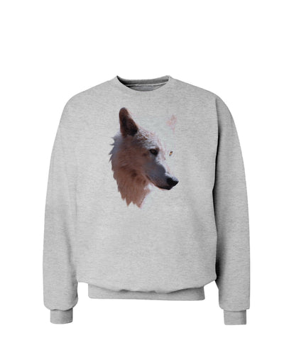 Magnificent White Wolf Head Sweatshirt-Sweatshirts-TooLoud-AshGray-Small-Davson Sales