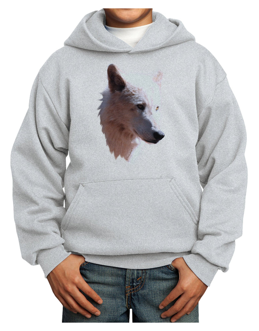 Magnificent White Wolf Head Youth Hoodie Pullover Sweatshirt-Youth Hoodie-TooLoud-White-XS-Davson Sales