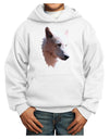 Magnificent White Wolf Head Youth Hoodie Pullover Sweatshirt-Youth Hoodie-TooLoud-White-XS-Davson Sales