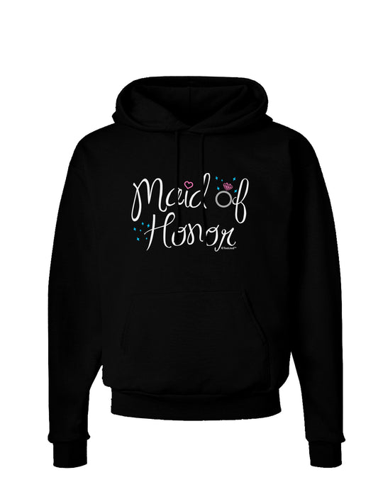Maid of Honor - Diamond Ring Design - Color Dark Hoodie Sweatshirt-Hoodie-TooLoud-Black-Small-Davson Sales