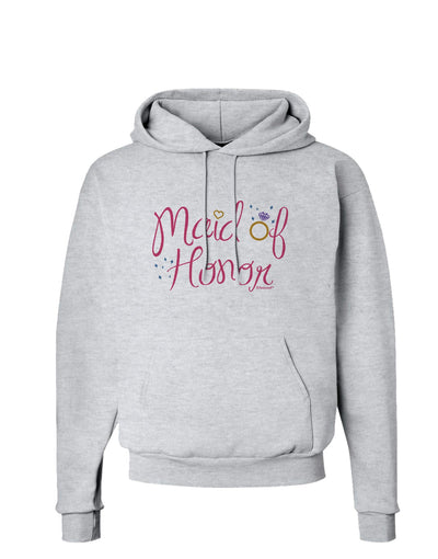 Maid of Honor - Diamond Ring Design - Color Hoodie Sweatshirt-Hoodie-TooLoud-AshGray-Small-Davson Sales