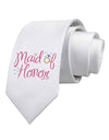 Maid of Honor - Diamond Ring Design - Color Printed White Necktie