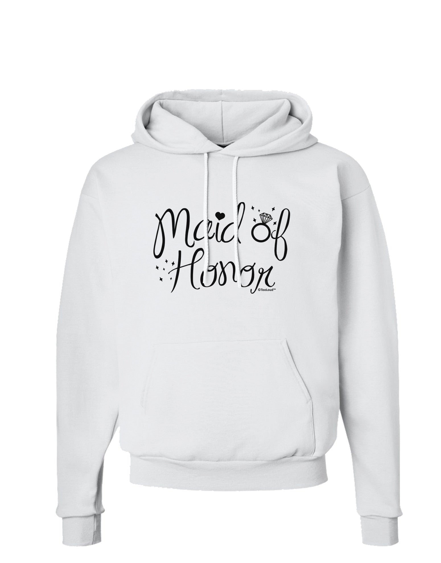 Maid of Honor - Diamond Ring Design Hoodie Sweatshirt-Hoodie-TooLoud-White-Small-Davson Sales