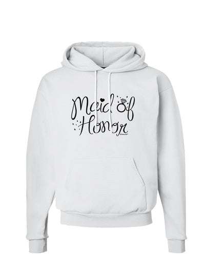 Maid of Honor - Diamond Ring Design Hoodie Sweatshirt-Hoodie-TooLoud-White-Small-Davson Sales