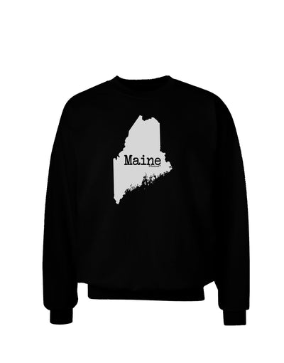 Maine - United States Shape Adult Dark Sweatshirt by TooLoud-Sweatshirts-TooLoud-Black-Small-Davson Sales