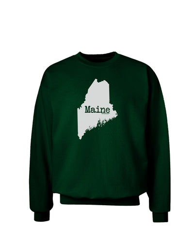 Maine - United States Shape Adult Dark Sweatshirt by TooLoud-Sweatshirts-TooLoud-Deep-Forest-Green-Small-Davson Sales