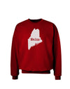 Maine - United States Shape Adult Dark Sweatshirt by TooLoud-Sweatshirts-TooLoud-Deep-Red-Small-Davson Sales
