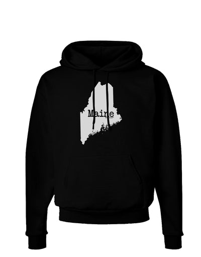 Maine - United States Shape Dark Hoodie Sweatshirt by TooLoud-Hoodie-TooLoud-Black-Small-Davson Sales