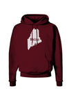 Maine - United States Shape Dark Hoodie Sweatshirt by TooLoud-Hoodie-TooLoud-Maroon-Small-Davson Sales