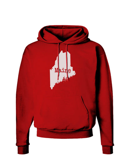 Maine - United States Shape Dark Hoodie Sweatshirt by TooLoud-Hoodie-TooLoud-Red-Small-Davson Sales