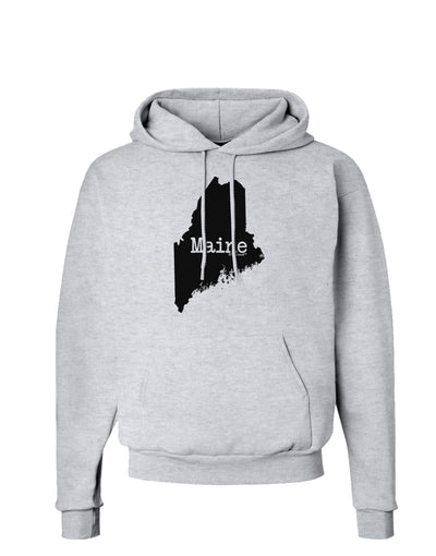 Maine - United States Shape Hoodie Sweatshirt by TooLoud-Hoodie-TooLoud-AshGray-Small-Davson Sales