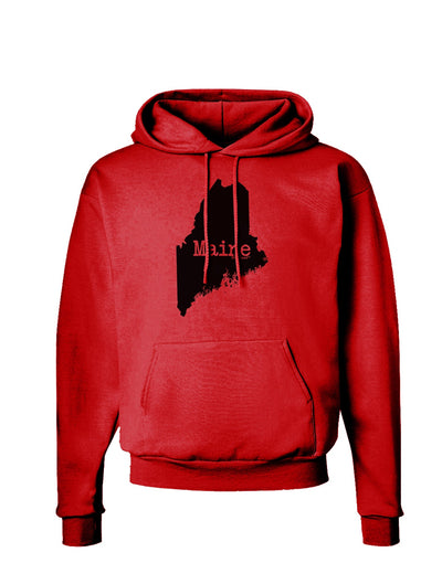 Maine - United States Shape Hoodie Sweatshirt by TooLoud-Hoodie-TooLoud-Red-Small-Davson Sales