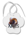 Majestic Aries Picture Paw Print Shaped Ornament-Ornament-TooLoud-White-Davson Sales