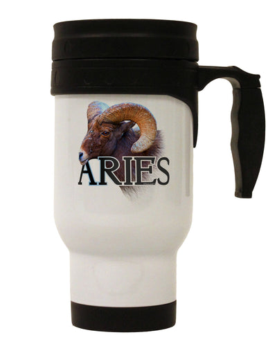 Majestic Aries Picture Stainless Steel 14oz Travel Mug-Travel Mugs-TooLoud-White-Davson Sales