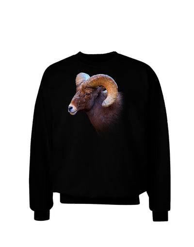 Majestic Bighorn Ram Adult Dark Sweatshirt-Sweatshirts-TooLoud-Black-Small-Davson Sales